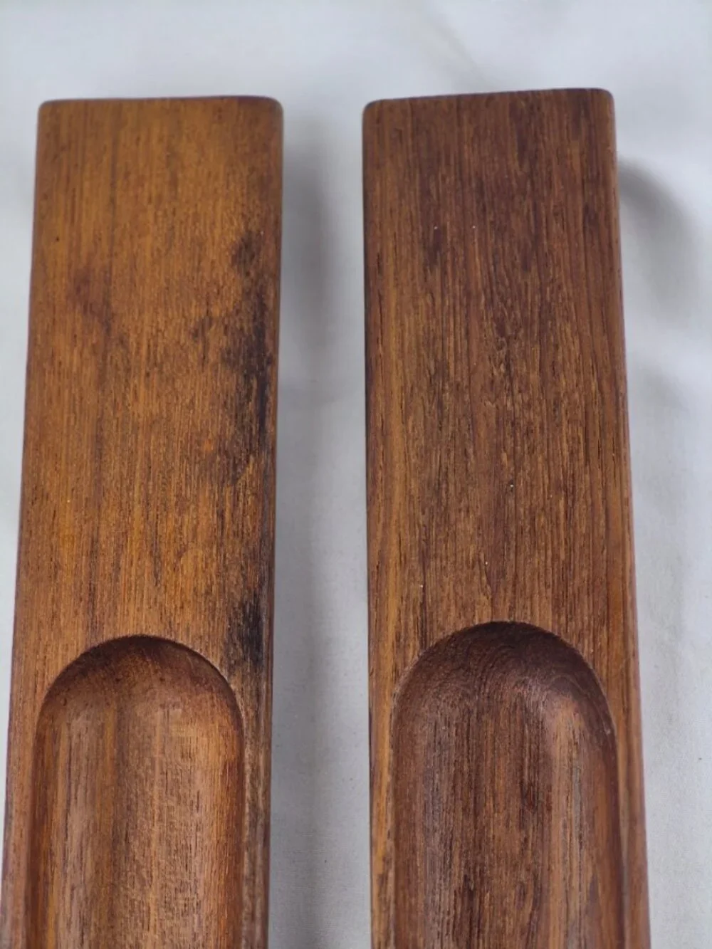 Mid-Century Modern Dansk Ellipse Teak Salad Servers by Jens Quistgaard